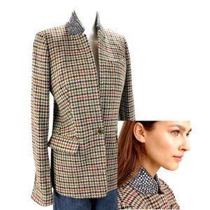 J. Crew Regent Houndstooth Blazer Crystal Collar 6